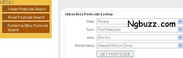 Nigerian Postal / Zip codes old site